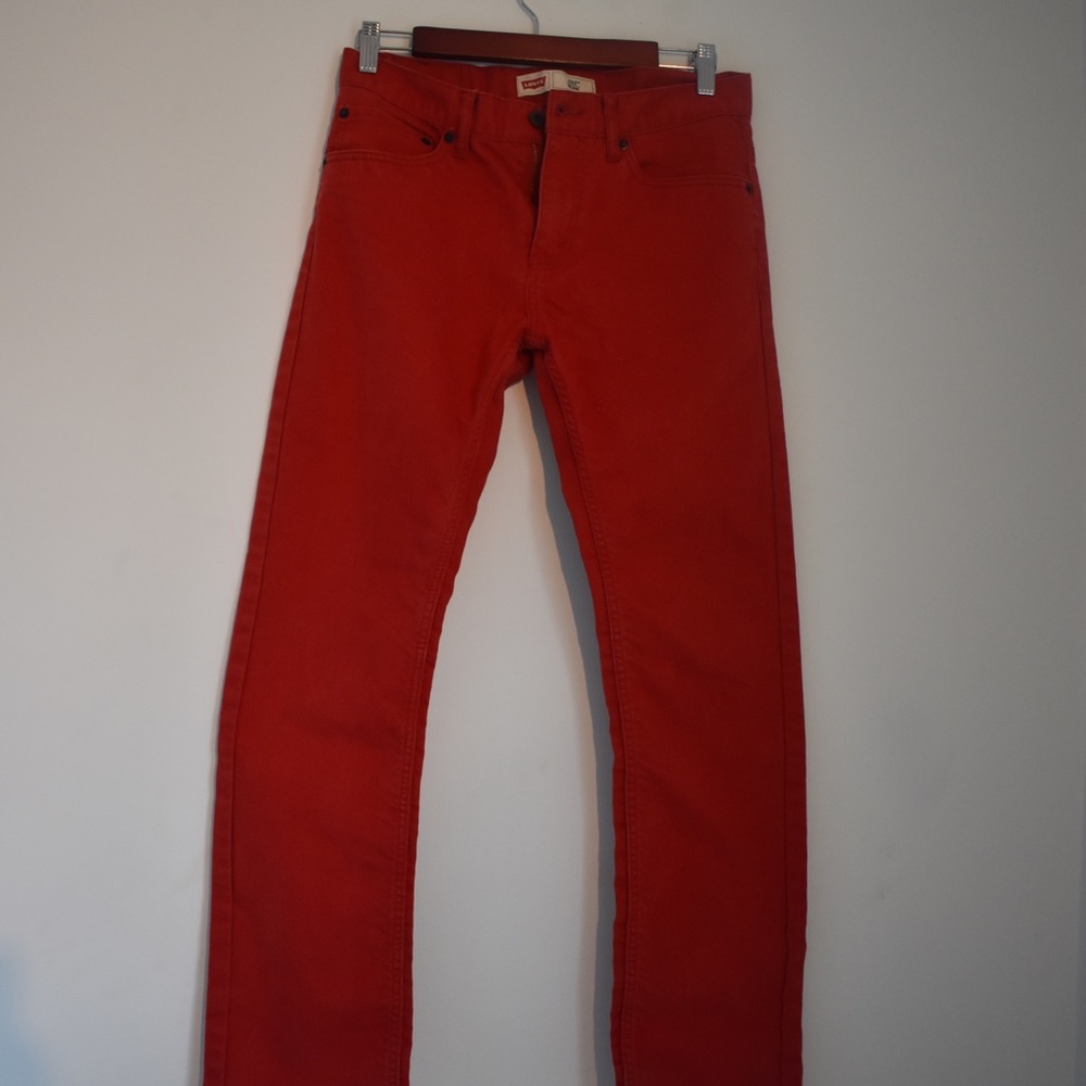 Cherry red Levi 511 slim jeans